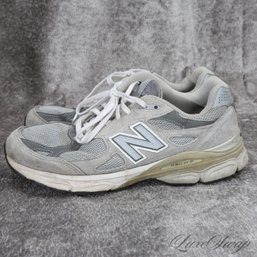 #13 THE ONES EVERYONE WANTS! NEW BALANCE MADE IN USA WOLF GREY 990 'DAD' SNEAKERS WOMENS 9