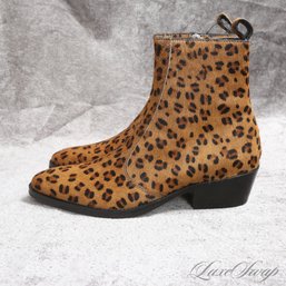 BRAND NEW IN BOX STRAIGHT TO HELL NATURAL BROWN LEOPARD PRINT PONYSKIN BOOTS THESE ARE AMAZING  WOMENS 8.5