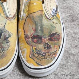 PRETTY AWESOME FOR ARTISTS! VANS FOR THE VAN GOGH MUSEUM SKULL AND SCRIPT PRINT SKATE SNEAKERS WOMENS 7