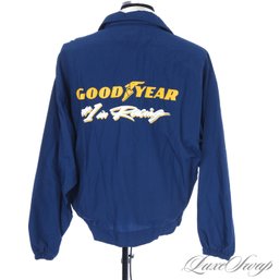 BRAND NEW WITH TAGS DEADSTOCK VINTAGE SWINGSTER MADE IN USA GOODYEAR #1 IN RACING PIT JACKET L