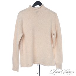 PERMANENT STYLE : WOMENS J. CREW 'ALWAYS' OATMEAL HEATHERED WOOL ROLLNECK SWEATER S