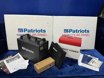 $3000 BRAND NEW SEALED IN BOX UNUSED 4 PATRIOTS SOLAR PATRIOT POWER GENERATOR , PANELS , SIDEKICK FULL BUNDLE