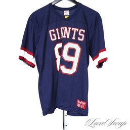 REAL DEAL VINTAGE 1980S NEW YORK GIANTS FOOTBALL #89 TEE SHIRT ON RAWLINGS MADE IN USA TAG MENS L