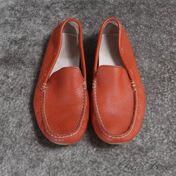 #11 YACHT PERFECT MENS TOMMY BAHAMA TOASTED ORANGE TUMBLED DEERSKIN GRAIN 'PAGOTA' LOAFERS 8.5