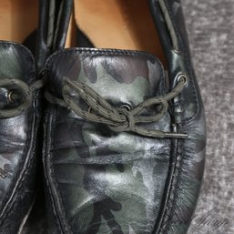 #13 THESE ARE SERIOUSLY COOL! MENS COLE HAAN BLUE/GREY ALLOVER CAMOUFLAGE STRING LOAFERS 9