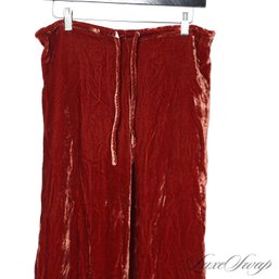 THESE ARE SO NICE!! VICTORIAS SECRET BURNT SPICE CRUSHED VELVET ELASTIC WAIST LOUNGE PANTS XS