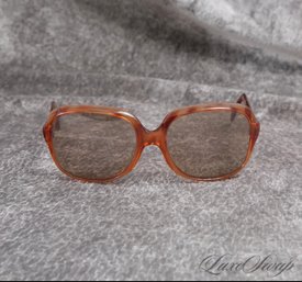 INSANE Vintage Made In France Mottled Tortoise Large Smoked Lens Sunglasses #3