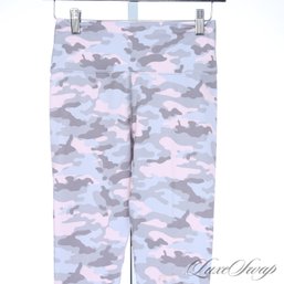 MODERN AND FRESH POWERHOLD PINK MULTI ALLOVER CAMOUFLAGE PERFORMANCE STRETCH WORKOUT YOGA PANTS FITS ABOUT S