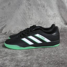 #2 STONE MINT POSSIBLY UNWORN MENS ADIDAS X AUSTIN FC NO COMPLY COPA PREMIERE BLACK/GREEN/WHITE SNEAKERS 12