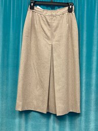 **Vintage Evan-picone 80s Cream Plaid Pencil Skirt  Small