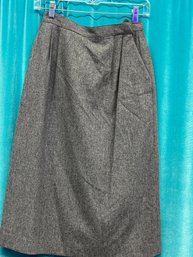 **Vintage Liz Claiborne Grey Wool Flannel Pencil Skirt Size 6P