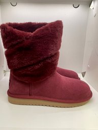 New Without Box Koola Burra By Ugg Burgundy Suede Boots Size 7