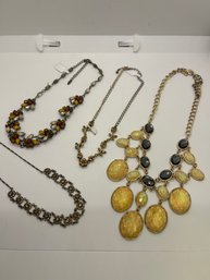 Brand New Lot Of  4 Fashion Jewelry Necklaces