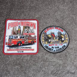 LOT OF 2 RARE NEW YORK CITY FDNY FIREFIGHTER BADGES INCLUDING 9/11 AND HARLEM