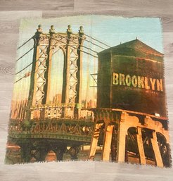 **New Without Tags Siegel De Mayo Art  Brooklyn Square Scarf