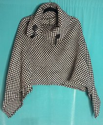 New Without Tags Anonymous Black And White Check Toggle  Cape One Size