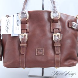 #9 BRAND NEW WITH TAGS DOONEY & BOURKE CHESTNUT BROWN SOFT TUMBLED LEATHER BRISTOL SATCHEL BAG