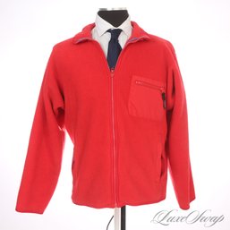 THE ONE EVERYONE WANTS! VINTAGE MENS PATAGONIA BRIGHT APPLE RED MADE IN USA FULL ZIP FLEECE JACKET L