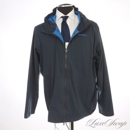 PERFECT FOR THE BOAT! NEAR MINT AND RECENT MENS MERRELL DARK NAVY MICROFIBER WIND/WATER JACKET XL