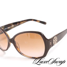 BEACH CHAIR READY : TORY BURCH TY7019 TORTOISE SPECKLED BUTTERFLY GRADIENT SUNGLASSES