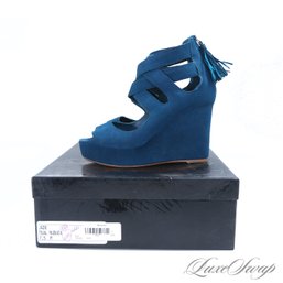 BRAND NEW IN BOX DOLCE VITA $185 JADE SUEDE PLATFORM MULTI STRAPPY SHOES WITH TASSEL BACK 7.5