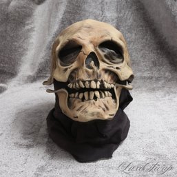 A HYPER REALISTIC HIGH QUALITY SKULL / SKELETON RUBBER MASK SIGNED BY B.Y.