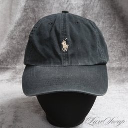 ALL TIME ICONIC SUMMER MUST MENS POLO RALPH LAUREN WASHED BLACK PONY LOGO BASEBALL HAT OSF