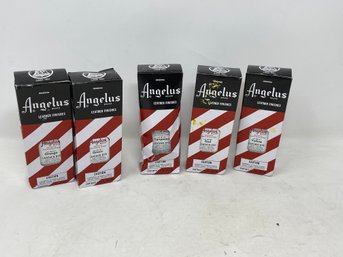 BRAND NEW LOT OF 5 ANGELUS BRAND LEATHER FINISH DYES