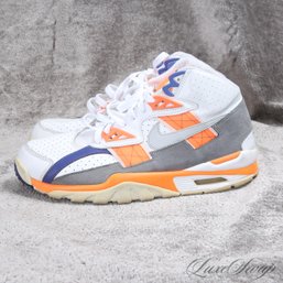 SCARCE AND AWESOME MENS NIKE 302346-106 AIR TRAINER SC 'BO JACKSON' WHITE / ORANGE SNEAKERS MENS 10.5