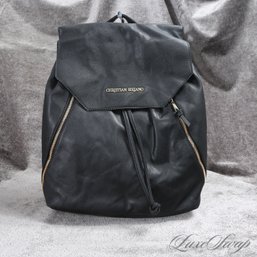 #8 BRAND NEW WITH TAGS CHRISTIAN SIRIANO BLACK GRAINED LARGE SIZE BACKPACK BAG
