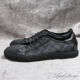 #15 SUPER RECENT AND NEAR MINT MENS COACH GRAPHITE CC MONOGRAM CANVAS CAPTOE SNEAKERS 9