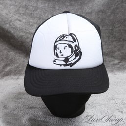 ALL THE COOL KIDS WANT IT! BILLIONAIRE BOYS CLUB BBC BLACK AND WHITE MOONMAN LOGO TRUCKER HAT OSF