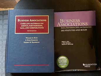 VERY VERY EXPENSIVE LOT OF 2 BUSINESS ASSOCIATIONS LAW COLLEGE TEXTBOOKS