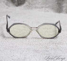 Vintage Filos Italy Christan 52-22 Grey Translucent Yellow Lens Sunglasses NR #1