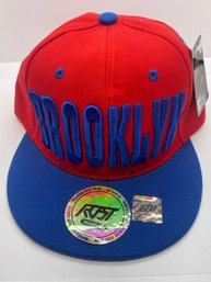 New With Tags Red And Blue Brooklyn Cap Hat