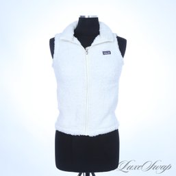 THE ONE EVERYONE WANTS! PATAGONIA MILK WHITE SHAGGY SOFT FLEECE FULL ZIP VEST XL