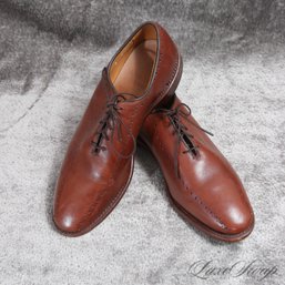 #9 ROCK SOLID AND QUALITY MADE IN USA ALLEN EDMONDS MENS SADDLE BROWN 'HASTINGS' PERFORATED SHOES 8