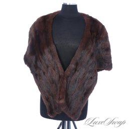 #4E VINTAGE HENS & KELLY GENUINE FUR BROWN REDDISH INFUSED SUPER SOFT CAPELET COVER