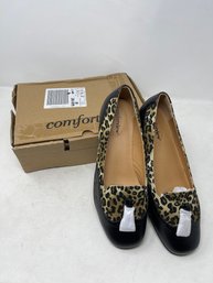#5 BRAND NEW WOMENS COMFORTVIEW LEOPARD PRINT SHOES SIZE 11W