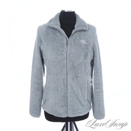 YOU ALWAYS NEED ONE OF THESE! THE NORTH FACE BLUE INFUSED GREY STATIC SOFT SHERPA FLEECE ZIP COAT WOMENS M