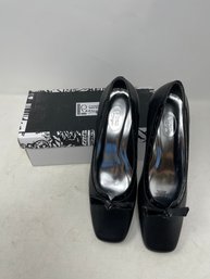 #14 SUPER CUTE WOMENS BOW FRONT LOW HEEL SHOES SIZE 10W