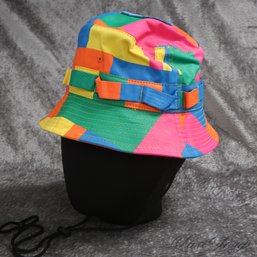 NEAR MINT AND ULTRA COVETED ANTI SOCIAL SOCIAL CLUB STREETWEAR NEON PATCHWORK BUCKET CRUSHER HAT S/M