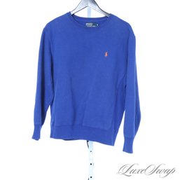 THE ONE EVERYONE NEEDS! MENS POLO RALPH LAUREN HERITAGE BLUE ROYAL PONY LOGO CREWNECK SWEATSHIRT M