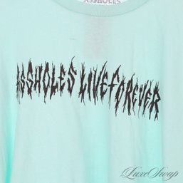 EVERYBODY KNOWS SOMEBODY WHO NEEDS THIS! SEAGLASS 'A$$HOLES LIVE FOREVER' ROCK FONT LONG SLEEVE TEE SHIRT 3XL