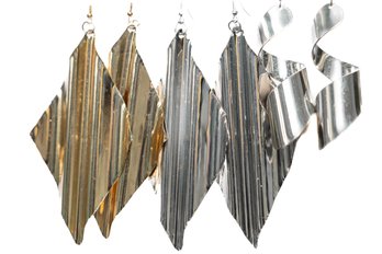 Dimensional Metal Earring Set