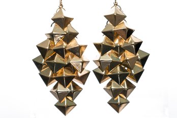 Articulated Geometric Gold Earrings