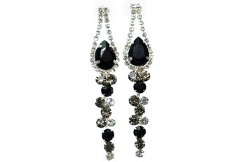 Black And Green Crystal Earrings