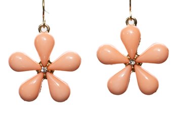 Pink Flower Earrings