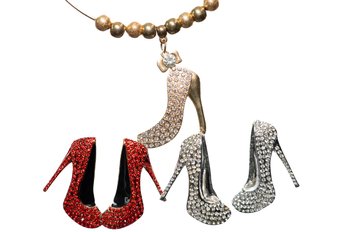 Fashion Shoe Themed Lot 2 Earrings 1 Choker