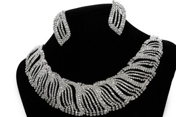 Crystal Statement Necklace And Earring Set